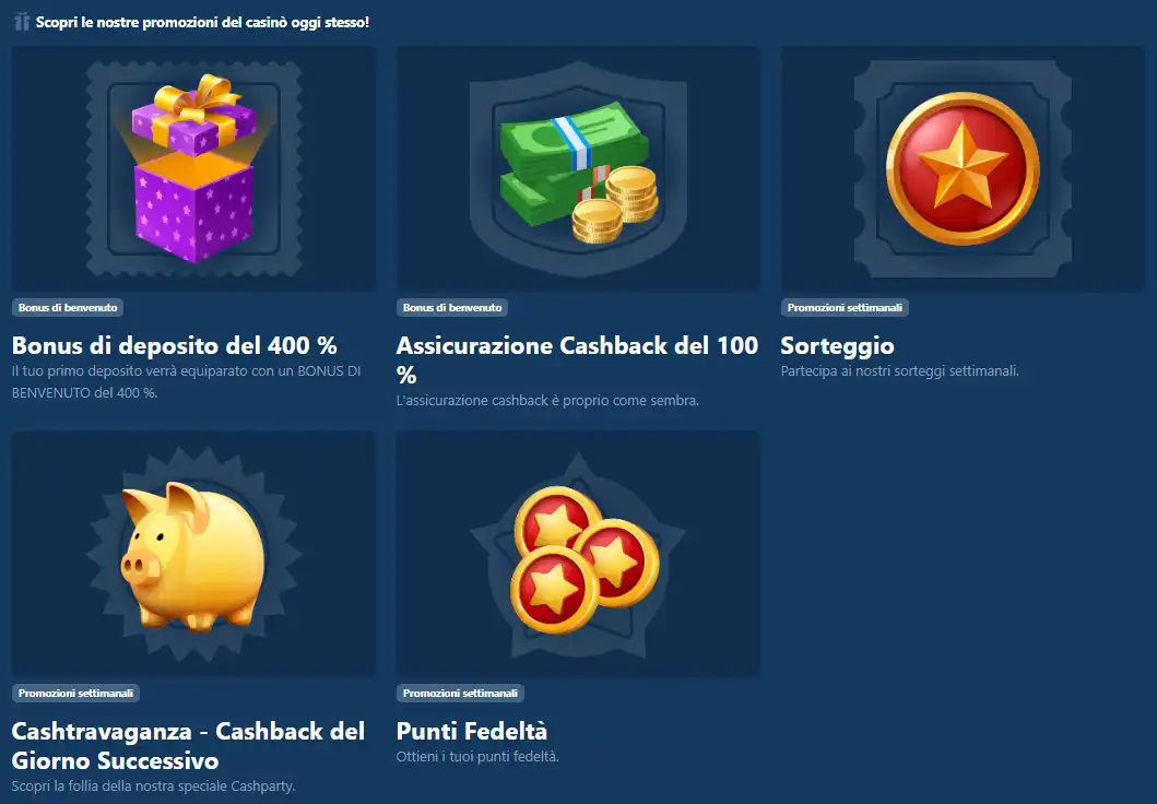 Pagina Promotions ufficiale FatBet con il bonus del 400% e le promozioni ricorrenti